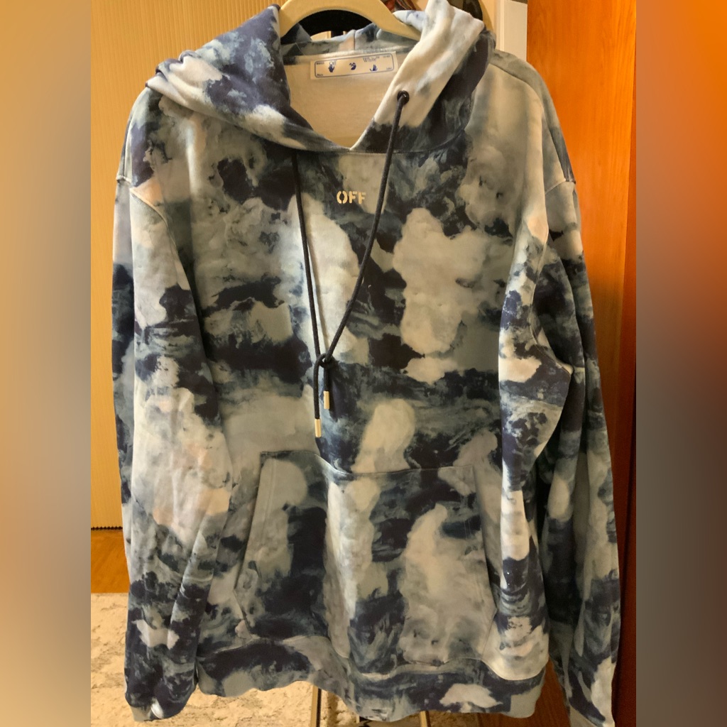 Off-White Tie-Dye Cotton Hoodie Size Xxl